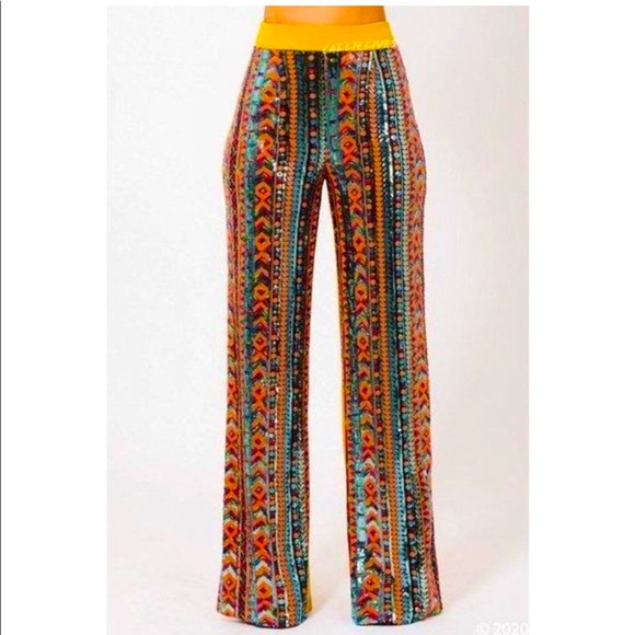 Pants - “IT’S A FREAKIN’ FIESTA!” Sequin Wide Leg Flares